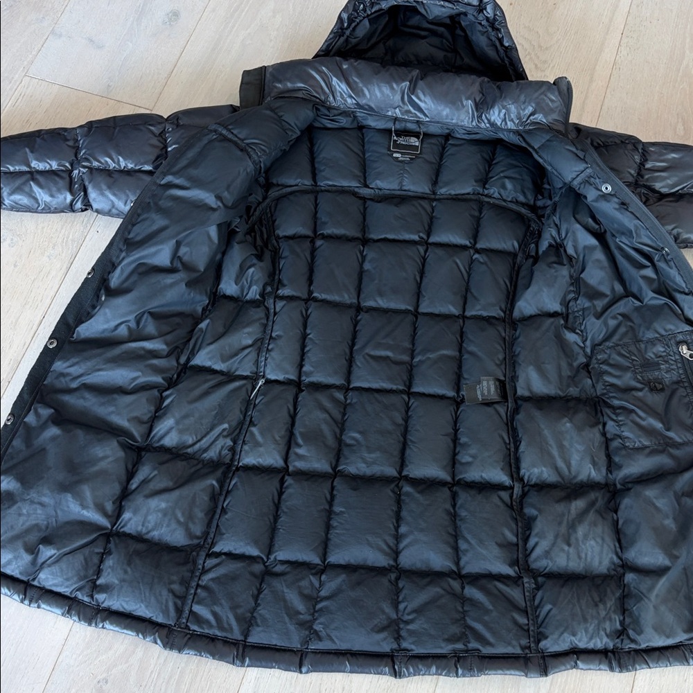 “ The North Face  “ Black Shiny  Down Jacket. - Picture 3 of 6